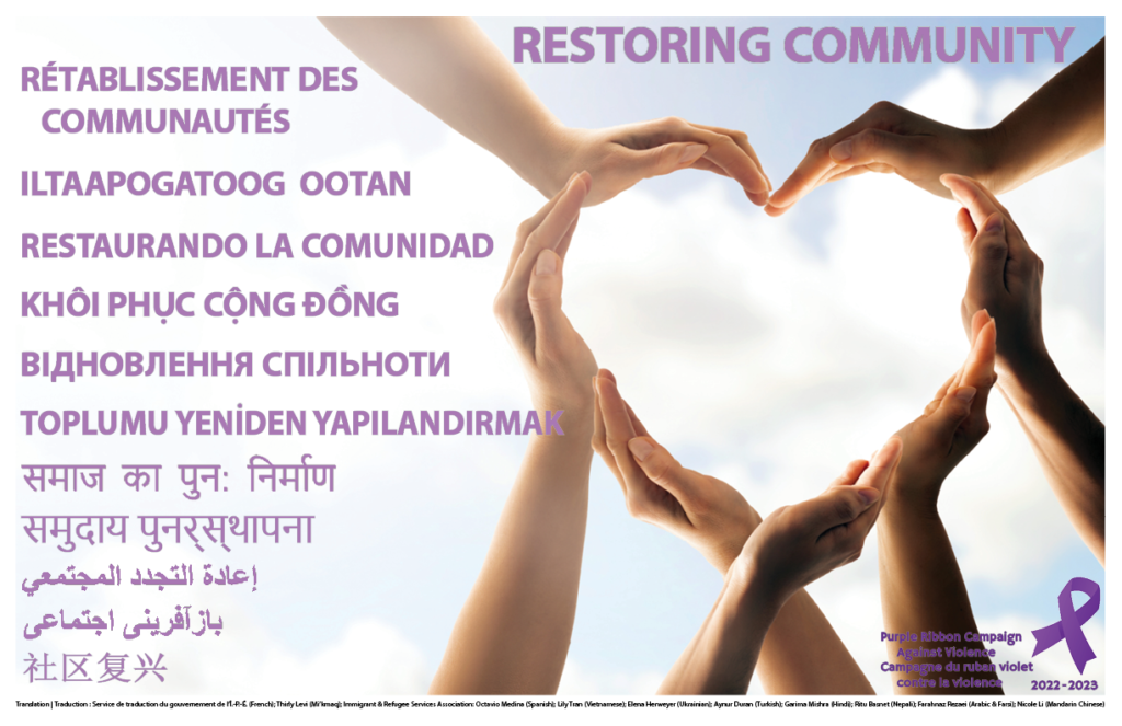 2022 Purple Ribbon Campaign Multlingual Poster