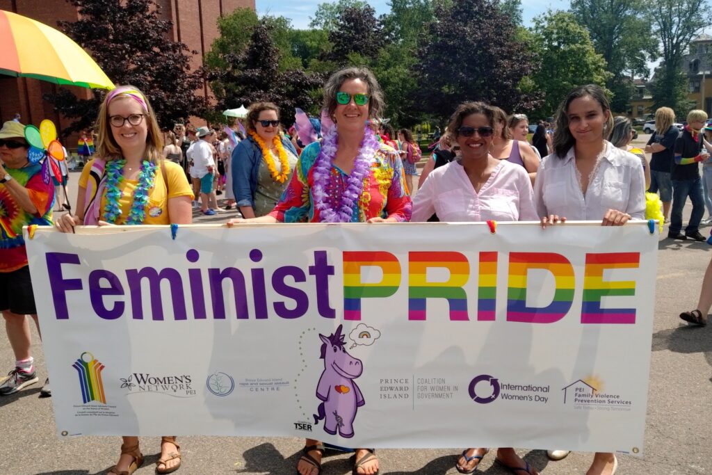 Deminist Pride participants in the 2018 Charlottetown Pride Parade