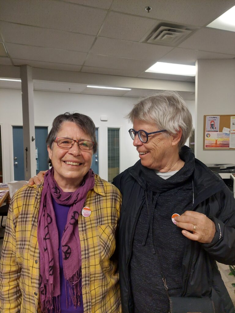 Mari and her partner JoDee in 2022