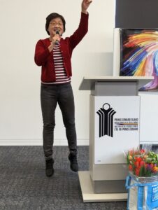 Hsiao-Yu Liu at the microphone 2024