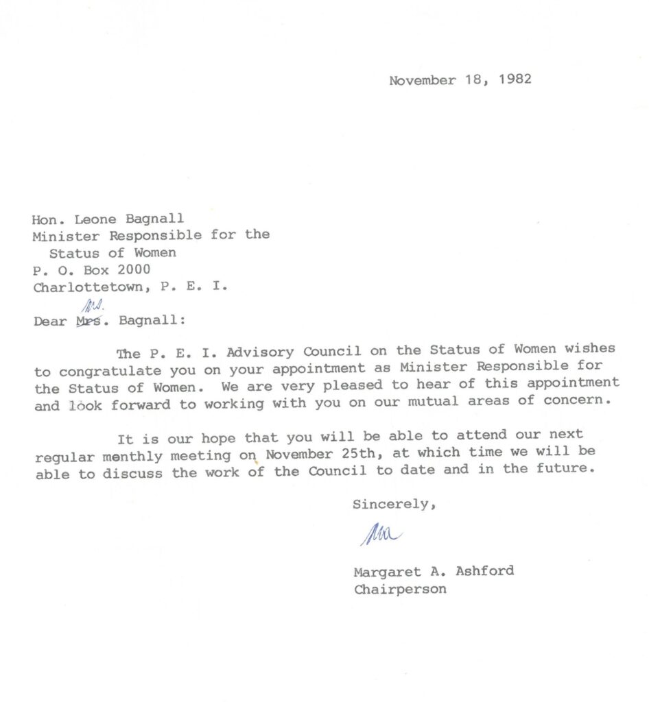 1982 letter of congratulations