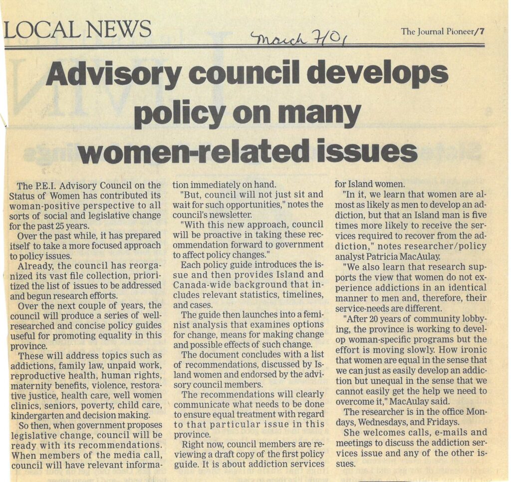Article about upcoming policy