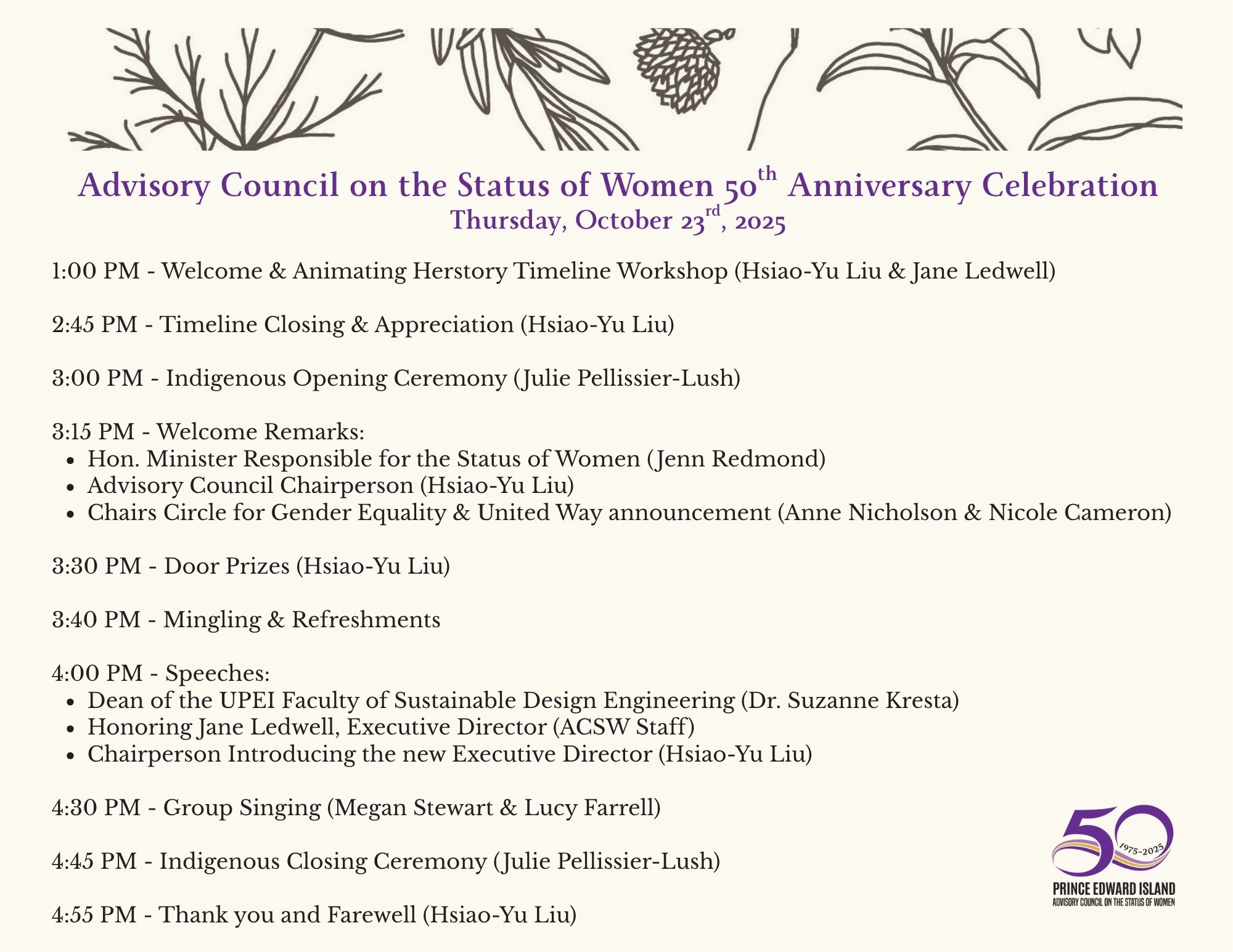 Final 23rd 50th Celebration Program