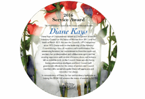 Service award presented to Diane Kays, posthumously