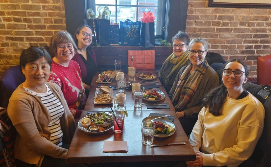 Left to right: Hsiao-Yu Lui, Vanessa Bradley, Trish Altass, Becky Tramley, Michelle Jay, and Caroline Galloway