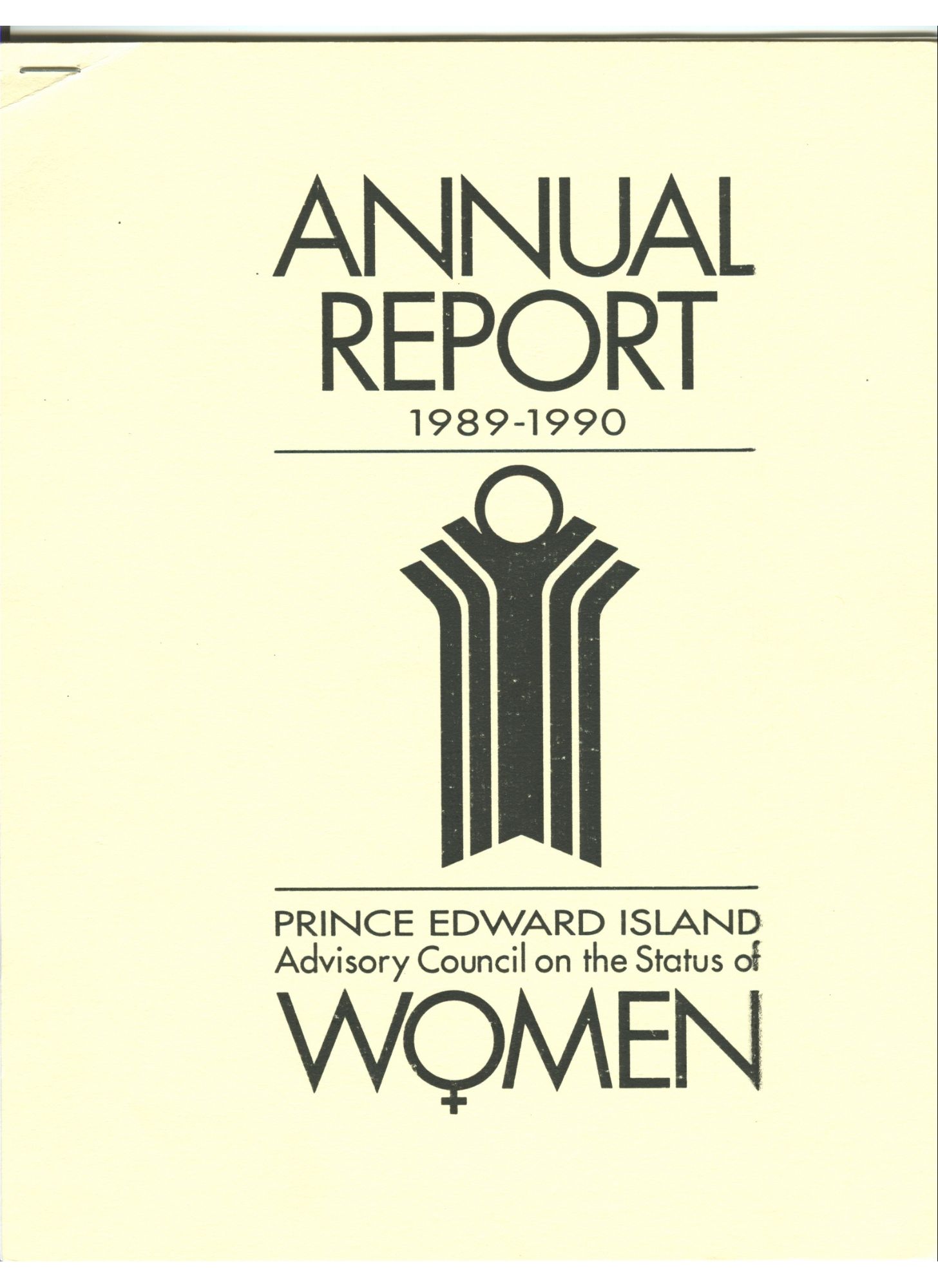 Our 1989-1990 Annual Report with our logo by Ken Shelton.